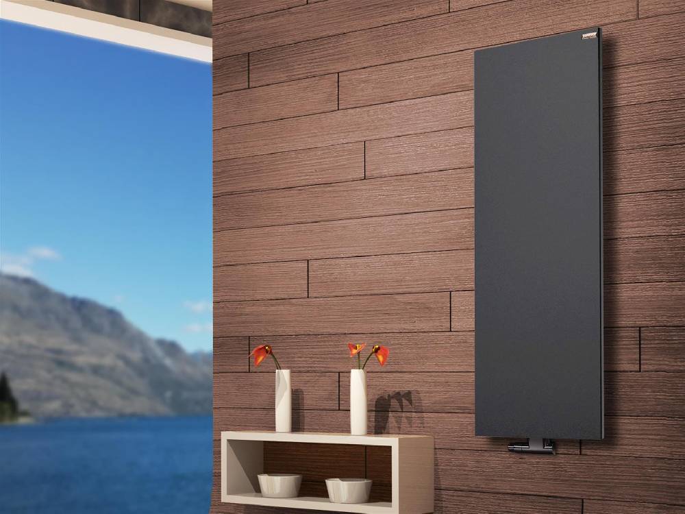 Szagato BADHEIZKÖRPER Design Mirror Steel 2 120x47cm 799 Watt anthrazit SZAGATO Designheizkörper Handtuchheizkörper mit Mittelanschluss Handtuchwärmer
