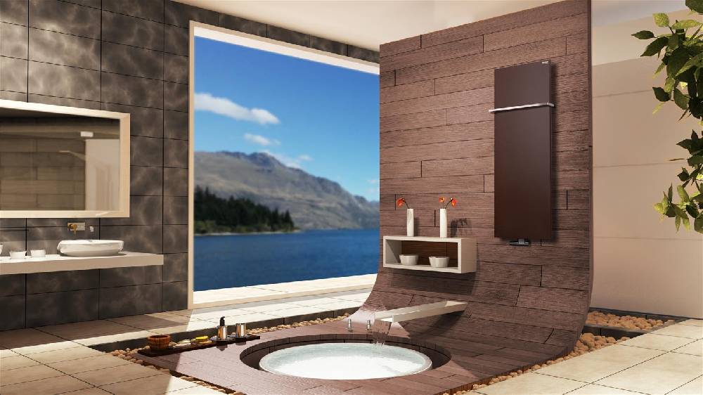 Szagato BADHEIZKÖRPER Design Mirror Steel 2 120x47cm 799 Watt braun (+1 Halter 15mm) SZAGATO Handtuchheizkörper mit Mittelanschluss Handtuchwärmer Versandkostenfrei