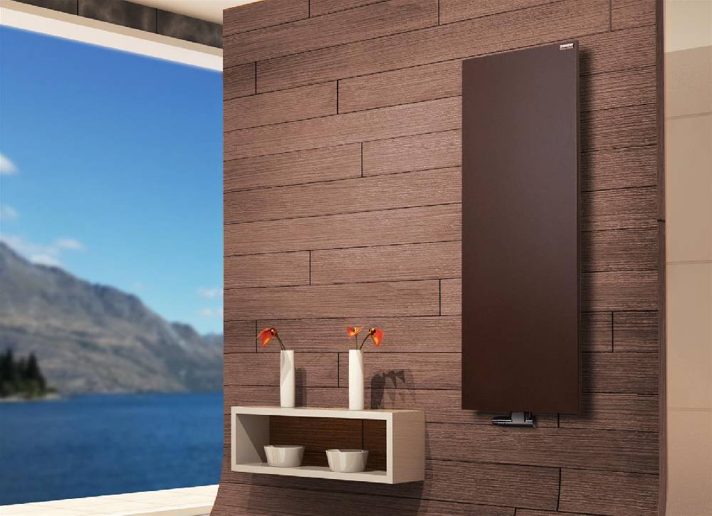 Szagato BADHEIZKÖRPER Design Mirror Steel 2 120x47cm 799 Watt braun SZAGATO Designheizkörper Handtuchheizkörper mit Mittelanschluss Handtuchwärmer