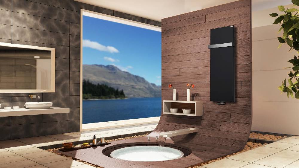 Szagato BADHEIZKÖRPER Design Mirror Steel 2 120x47cm 799 Watt schwarz (+1 Halter 50mm) SZAGATO Designheizkörper Handtuchheizkörper mit Mittelanschluss Saisonschlussverkauf