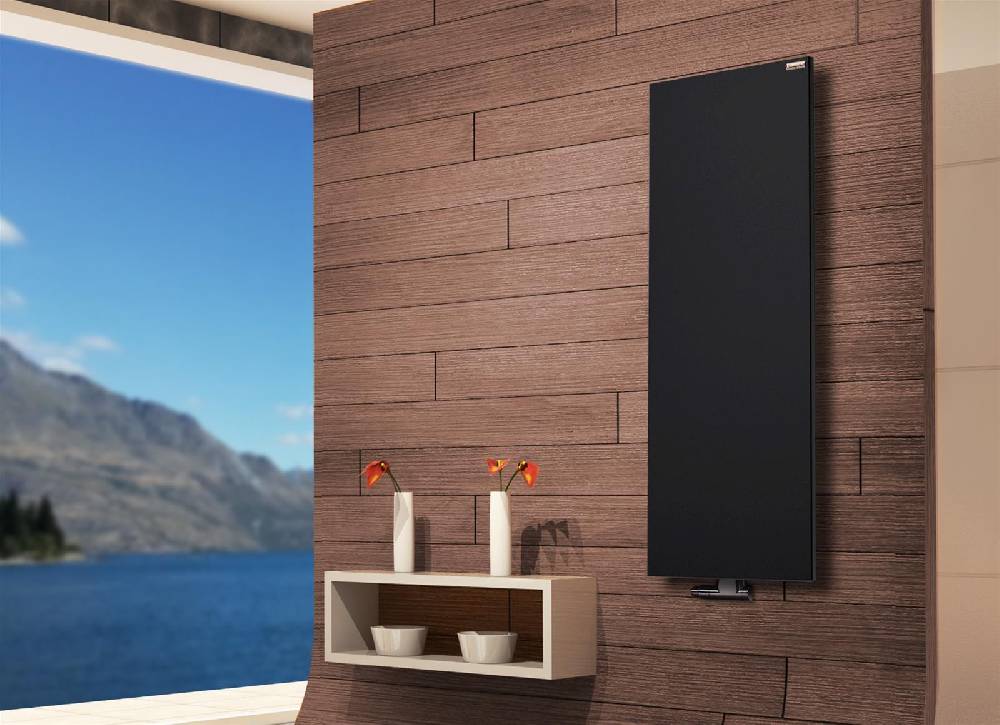 Szagato BADHEIZKÖRPER Design Mirror Steel 2 120x47cm 799 Watt schwarz SZAGATO Designheizkörper Handtuchheizkörper mit Mittelanschluss Handtuchwärmer