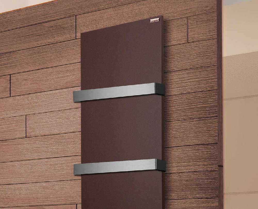 Szagato BADHEIZKÖRPER Design Mirror Steel 3 180x47cm 1118 Watt braun (+2 Halter 50mm) SZAGATO Designheizkörper Handtuchheizkörper mit Mittelanschluss Neuheiten