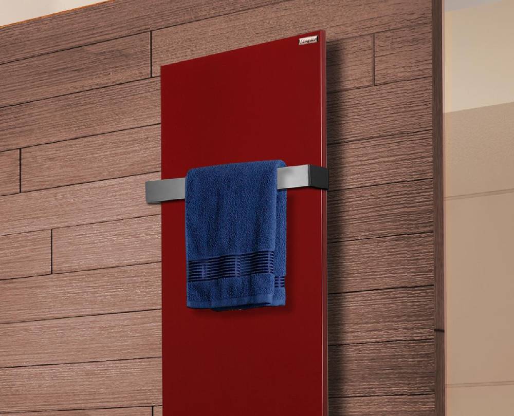 Szagato BADHEIZKÖRPER Design Mirror Steel 3 180x47cm 1118 Watt rot (RAL 3004) (+1 Halter 50mm) SZAGATO Designheizkörper mit Mittelanschluss Handtuchwärmer Räumungsverkauf