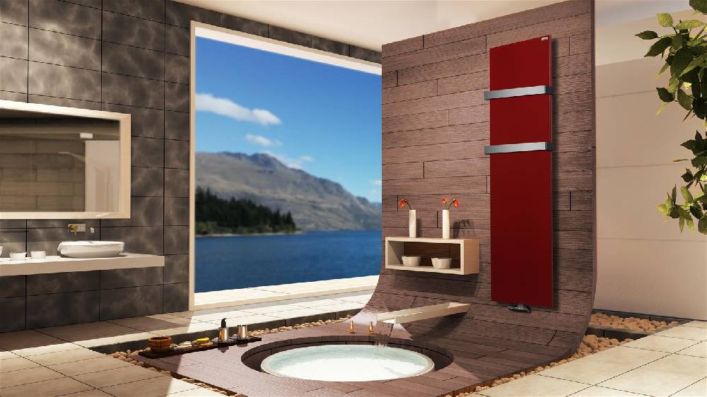 Szagato BADHEIZKÖRPER Design Mirror Steel 3 180x47cm 1118 Watt rot (RAL 3004) (+2 Halter 50mm) SZAGATO Designheizkörper mit Mittelanschluss Handtuchwärmer Kauf eins, bekomm eins gratis