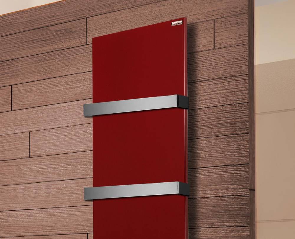 Szagato BADHEIZKÖRPER Design Mirror Steel 3 180x47cm 1118 Watt rot (RAL 3004) (+2 Halter 50mm) SZAGATO Designheizkörper mit Mittelanschluss Handtuchwärmer Kauf eins, bekomm eins gratis