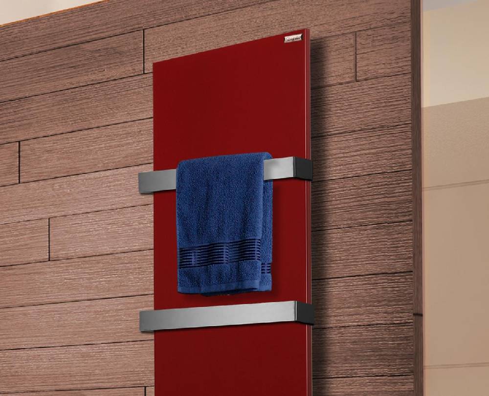Szagato BADHEIZKÖRPER Design Mirror Steel 3 180x47cm 1118 Watt rot (RAL 3004) (+2 Halter 50mm) SZAGATO Designheizkörper mit Mittelanschluss Handtuchwärmer Kauf eins, bekomm eins gratis
