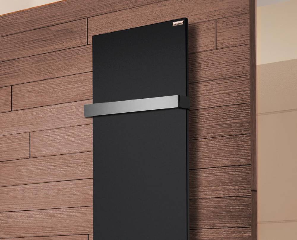 Szagato BADHEIZKÖRPER Design Mirror Steel 3 180x47cm 1118 Watt schwarz (+1 Halter 50mm) SZAGATO Handtuchheizkörper mit Mittelanschluss Handtuchwärmer VIP-Rabatte