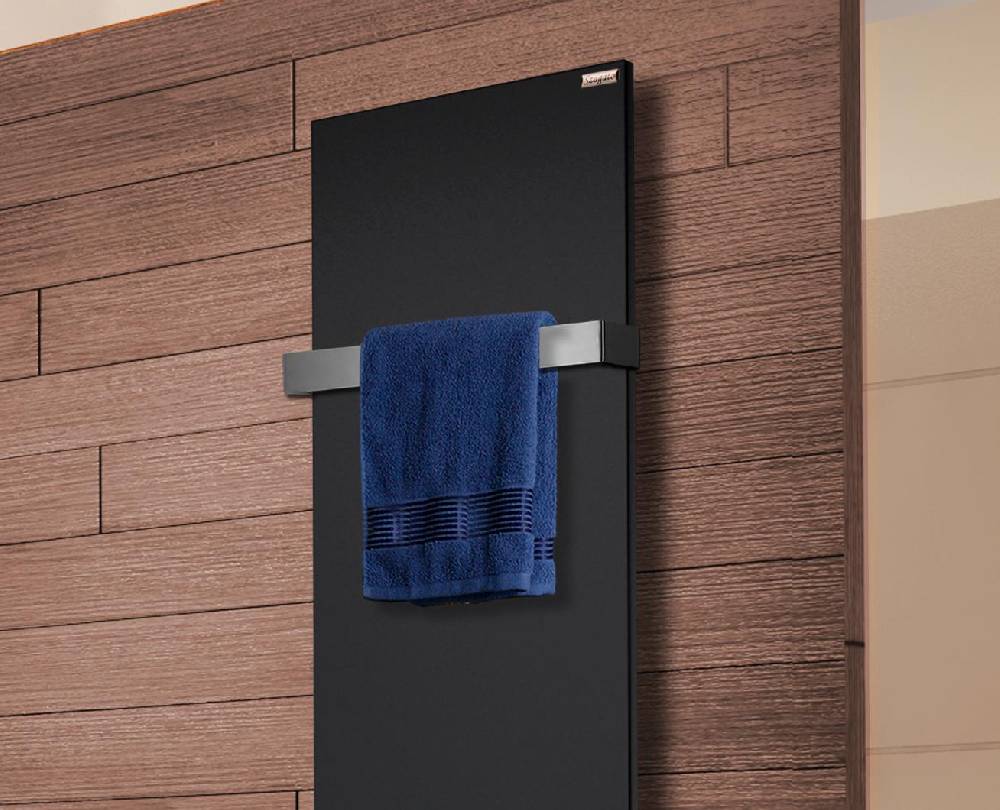 Szagato BADHEIZKÖRPER Design Mirror Steel 3 180x47cm 1118 Watt schwarz (+1 Halter 50mm) SZAGATO Handtuchheizkörper mit Mittelanschluss Handtuchwärmer VIP-Rabatte
