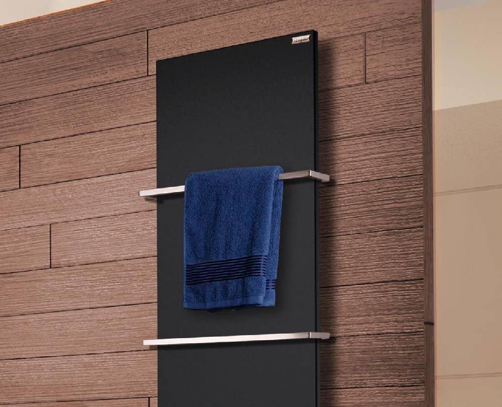 Szagato BADHEIZKÖRPER Design Mirror Steel 3 180x47cm 1118 Watt schwarz (+2 Halter 15mm) SZAGATO Handtuchheizkörper mit Mittelanschluss Handtuchwärmer Tiefpreis