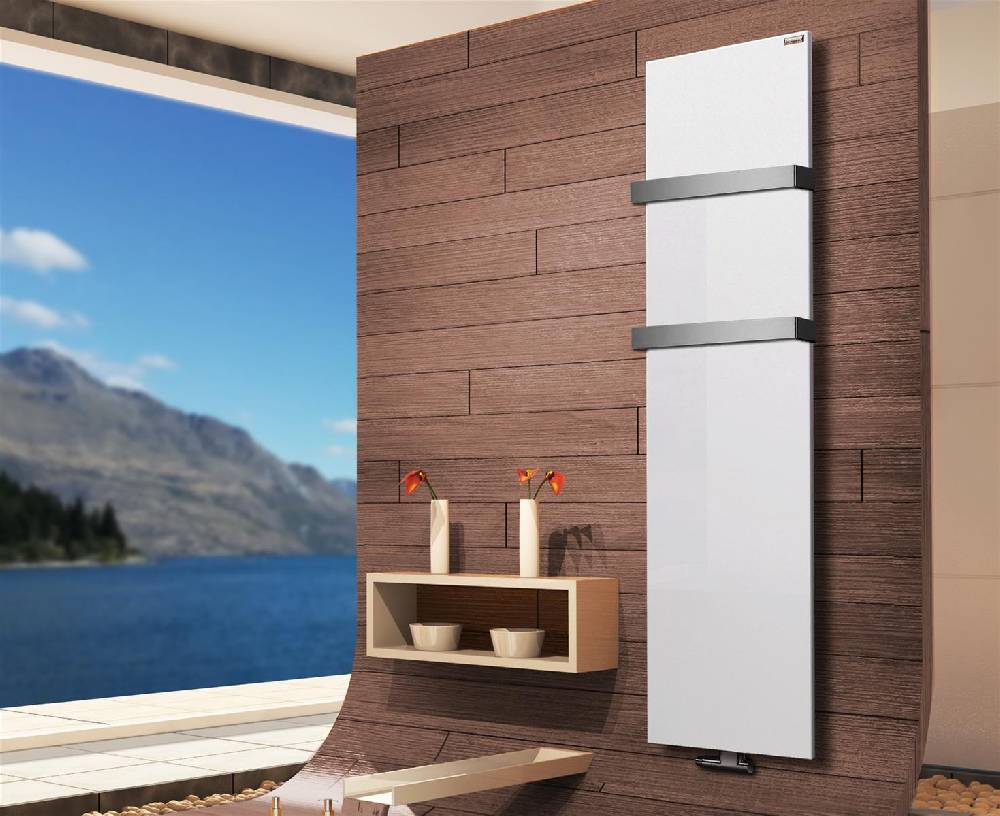 Szagato BADHEIZKÖRPER Design Mirror Steel 3 180x47cm 1118 Watt weiß (+2 Halter 50mm) SZAGATO Designheizkörper Handtuchheizkörper mit Mittelanschluss