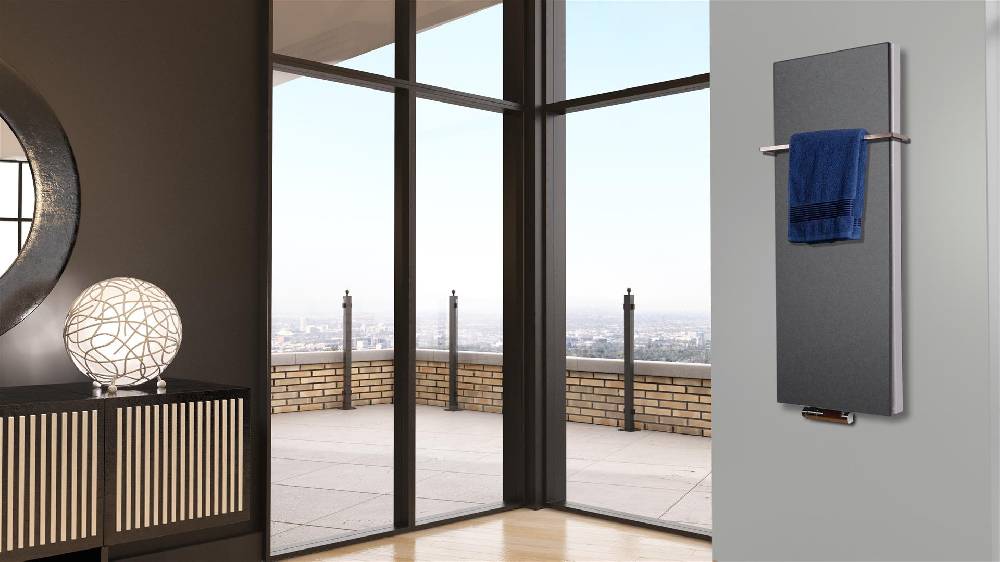 Szagato BADHEIZKÖRPER Design Mirror Steel 5 120x47cm 1458 Watt anthrazit - moonstone (+1 Halter 15mm) SZAGATO Designheizkörper Mittelanschluss Handtuchwärmer Letzte 2 Tage