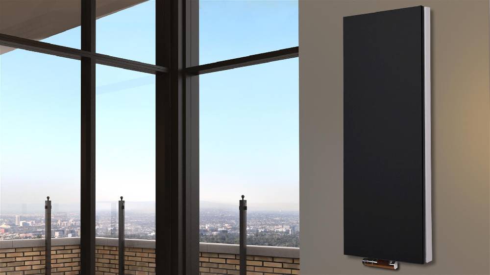 Szagato BADHEIZKÖRPER Design Mirror Steel 5 120x47cm 1458 Watt schwarz SZAGATO Designheizkörper Handtuchheizkörper mit Mittelanschluss Handtuchwärmer