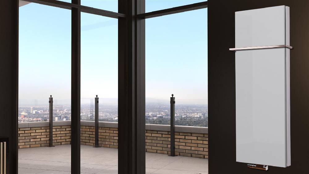 Szagato BADHEIZKÖRPER Design Mirror Steel 5 120x47cm 1458 Watt weiß +1 Halter 15mm SZAGATO Designheizkörper Handtuchheizkörper Mittelanschluss Handtuchwärmer Clearance-Verkauf