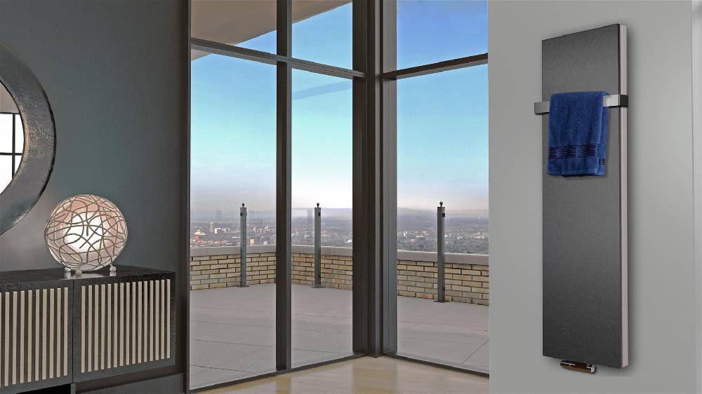 Szagato BADHEIZKÖRPER Design Mirror Steel 6 180x47cm 1964 Watt anthrazit - moonstone (+1 Halter 50mm) SZAGATO Designheizkörper Mittelanschluss Handtuchwärmer Speichern exportieren