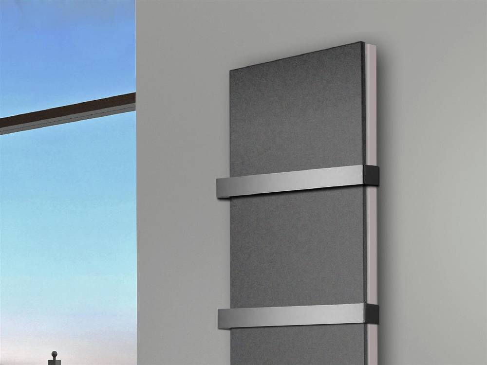 Szagato BADHEIZKÖRPER Design Mirror Steel 6 180x47cm 1964 Watt anthrazit - moonstone (+2 Halter 50mm) SZAGATO Designheizkörper Mittelanschluss Handtuchwärmer Im Verkauf