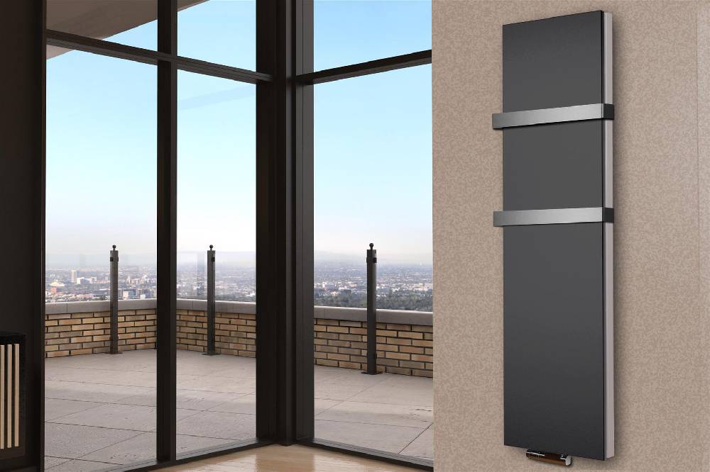 Szagato BADHEIZKÖRPER Design Mirror Steel 6 180x47cm 1964 Watt anthrazit (+2 Halter 50mm) SZAGATO Designheizkörper Handtuchheizkörper mit Mittelanschluss 2025