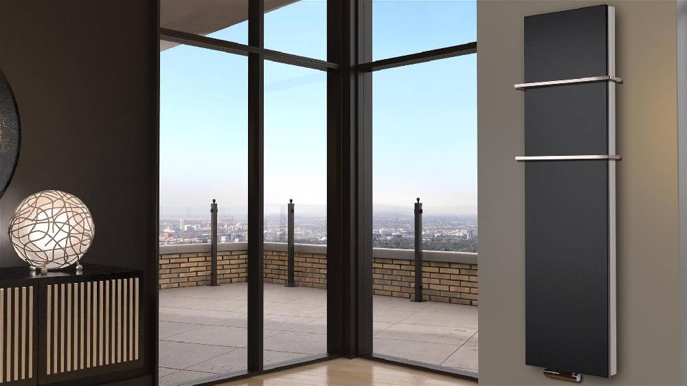 Szagato BADHEIZKÖRPER Design Mirror Steel 6 180x47cm 1964 Watt schwarz (+2 Halter 15mm) SZAGATO Designheizkörper Handtuchheizkörper mit Mittelanschluss Hotsell