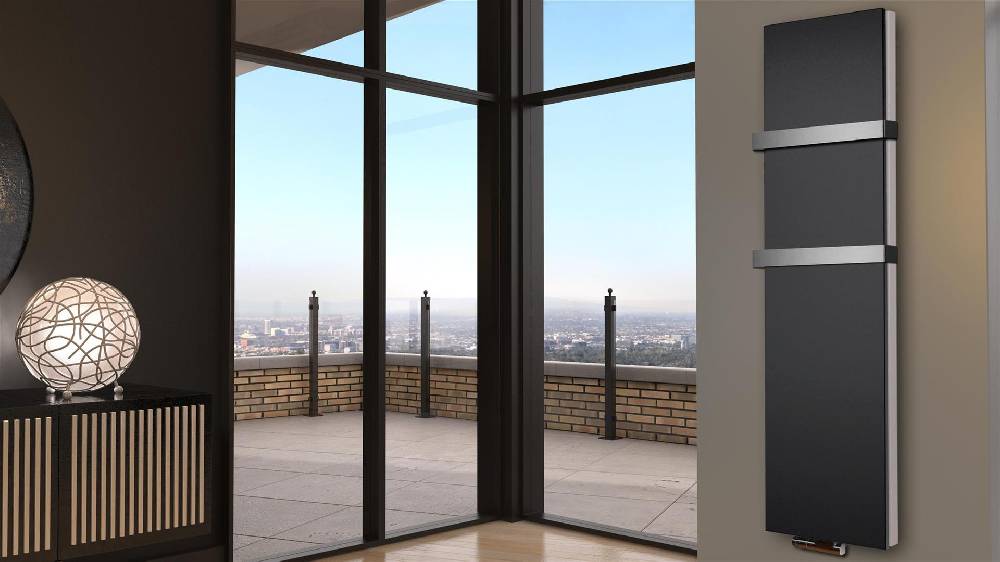 Szagato BADHEIZKÖRPER Design Mirror Steel 6 180x47cm 1964 Watt schwarz (+2 Halter 50mm) SZAGATO Designheizkörper Handtuchheizkörper mit Mittelanschluss im Angebot
