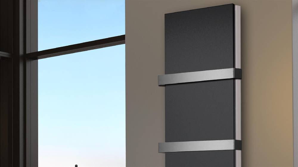 Szagato BADHEIZKÖRPER Design Mirror Steel 6 180x47cm 1964 Watt schwarz (+2 Halter 50mm) SZAGATO Designheizkörper Handtuchheizkörper mit Mittelanschluss im Angebot