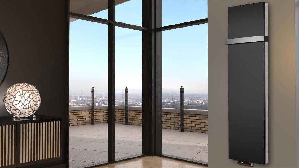 Szagato BADHEIZKÖRPER Design Mirror Steel 6 180x47cm 1964 Watt schwarz + (+1 Halter 50mm) SZAGATO Designheizkörper Handtuchheizkörper mit Mittelanschluss Schlussverkauf