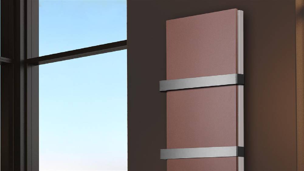 Szagato BADHEIZKÖRPER Design Mirror Steel 6 180x47cm 1964Watt braun +2 Halter 50mm SZAGATO Designheizkörper Handtuchheizkörper Mittelanschluss Handtuchwärmer Sonderangebot