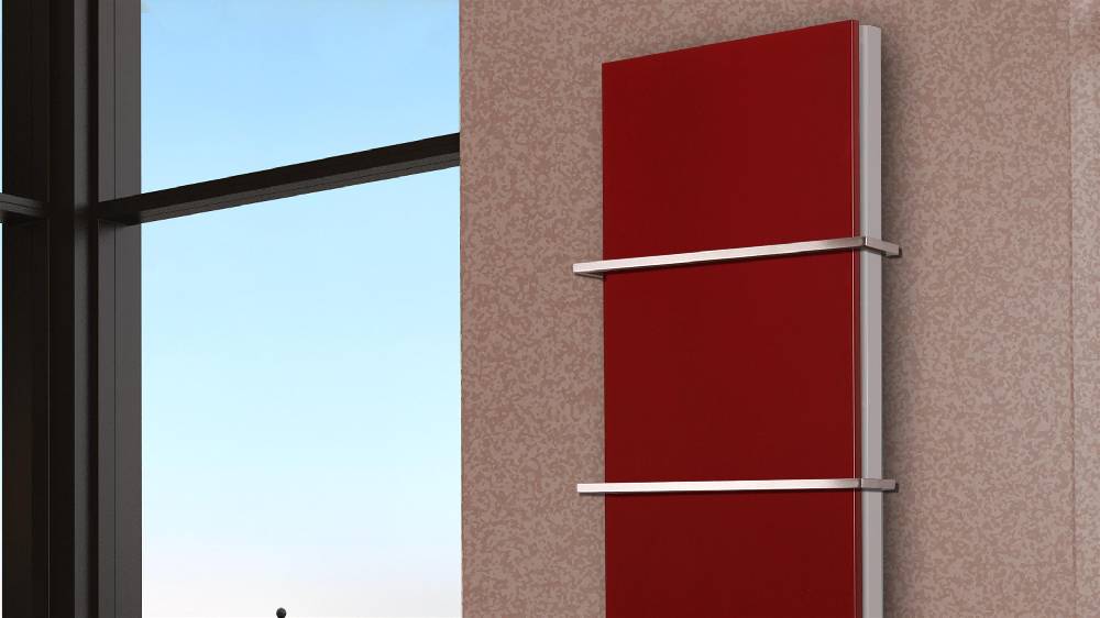 Szagato BADHEIZKÖRPER Design Mirror Steel 6 180x47cm 1964Watt rot (+2 Halter 15mm) SZAGATO Designheizkörper Handtuchheizkörper Mittelanschluss Handtuchwärmer Versandkostenfrei