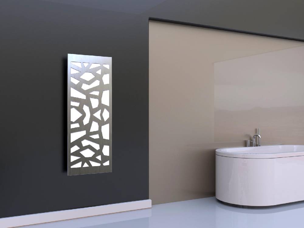 Szagato BADHEIZKÖRPER Design Mosaik 2 120x47cm 799 Watt Edelstahl SZAGATO Designheizkörper Handtuchheizkörper mit Mittelanschluss Handtuchwärmer