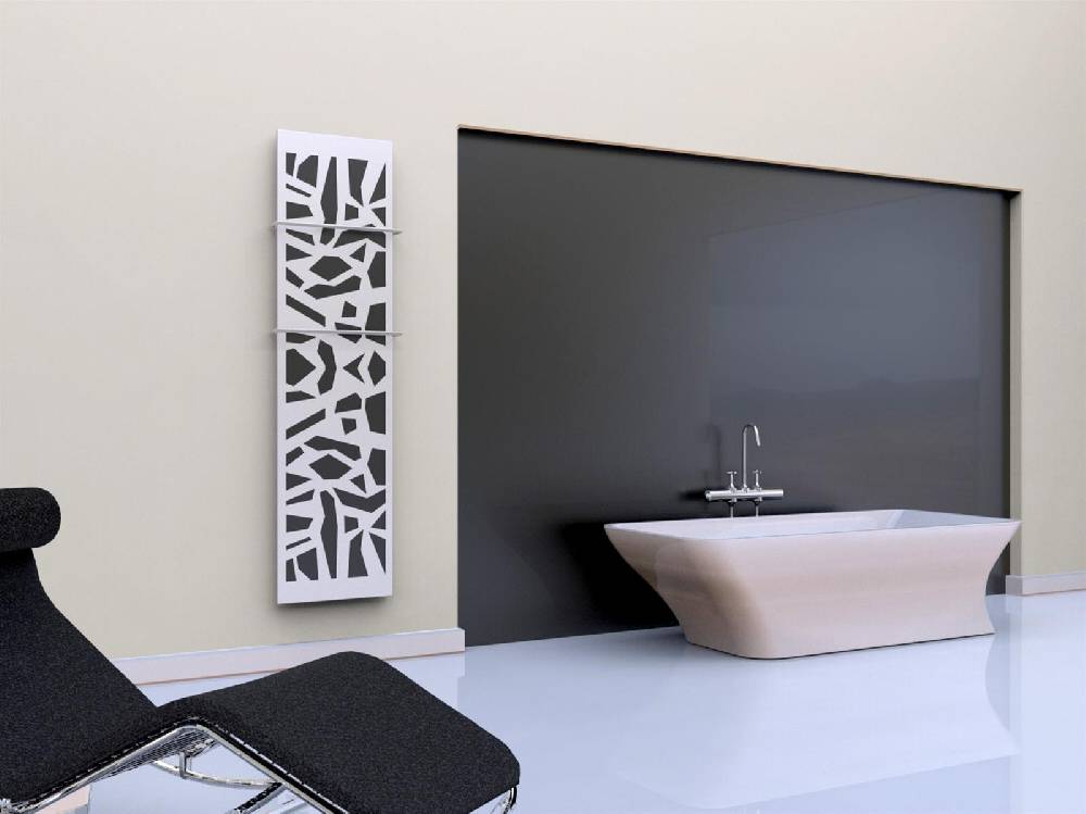 Szagato BADHEIZKÖRPER Design Mosaik 3 180x47cm 1118 Watt weiß (+2 Halter 15mm) SZAGATO Designheizkörper Handtuchheizkörper mit Mittelanschluss Handtuchwärmer