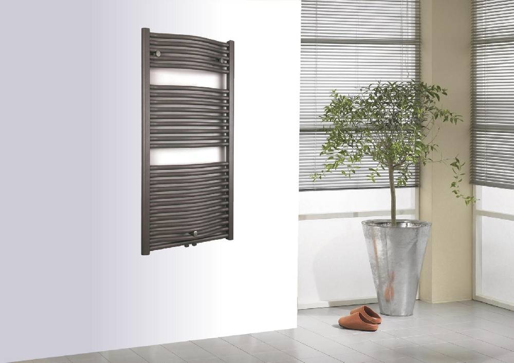 Szagato BADHEIZKÖRPER Design München 2 121x60cm 1034 Watt Mittelanschluss anthrazit - moonstone SZAGATO Handtuchheizkörper mit Mittelanschluss Handtuchwärmer
