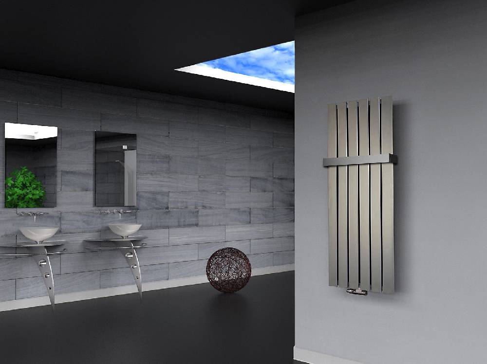 Szagato BADHEIZKÖRPER Design Peking 2 120x47cm 799 Watt Edelstahloptik + (+1 Halter 50mm) SZAGATO Handtuchheizkörper mit Mittelanschluss Handtuchwärmer Vierteljährliche Förderung
