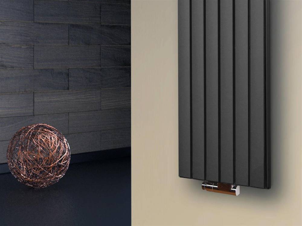 Szagato BADHEIZKÖRPER Design Peking 5 120x47cm 1458 Watt anthrazit - moonstone (+1 Halter 15mm) SZAGATO Handtuchheizkörper mit Mittelanschluss Handtuchwärmer Auslauf
