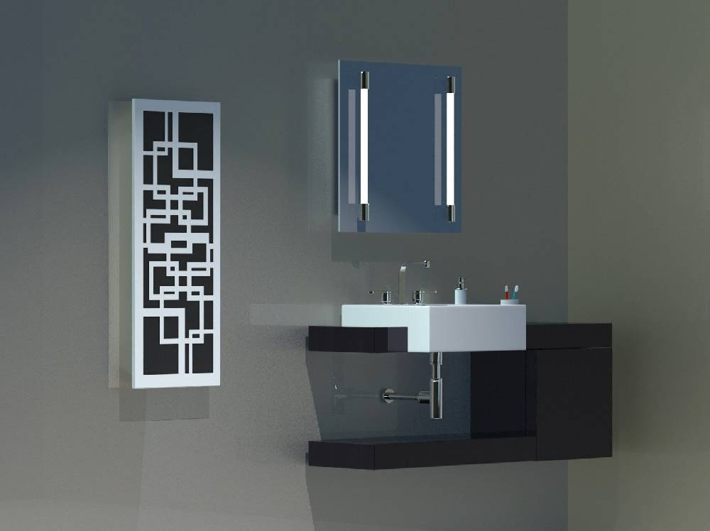 Szagato BADHEIZKÖRPER Design Quadrat 2 120x47cm 799 Watt weiß SZAGATO Designheizkörper Handtuchheizkörper mit Mittelanschluss Handtuchwärmer