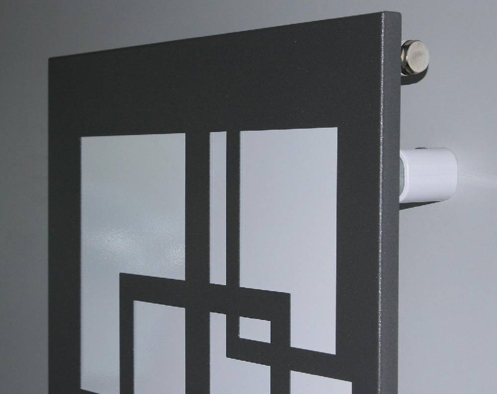 Szagato BADHEIZKÖRPER Design Quadrat 3 180x47cm 1118 Watt anthrazit - moonstone (+2 Halter 15mm) SZAGATO Designheizkörper mit Mittelanschluss Handtuchwärmer Top Angebot