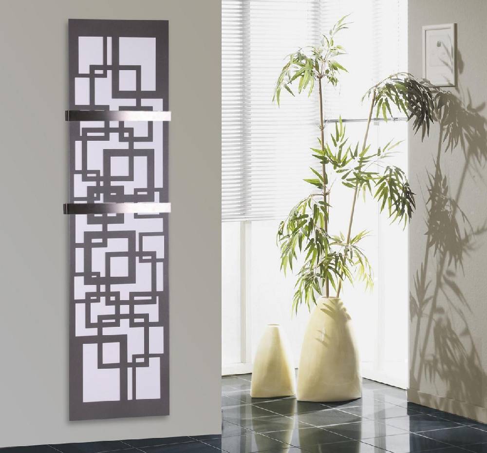 Szagato BADHEIZKÖRPER Design Quadrat 3 180x47cm 1118 Watt anthrazit - moonstone (+2 Halter 50mm) SZAGATO Designheizkörper mit Mittelanschluss Handtuchwärmer Neueste Mode