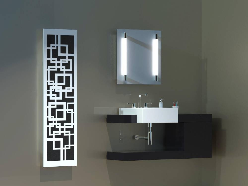 Szagato BADHEIZKÖRPER Design Quadrat 3 180x47cm 1118 Watt weiß SZAGATO Designheizkörper Handtuchheizkörper mit Mittelanschluss Handtuchwärmer