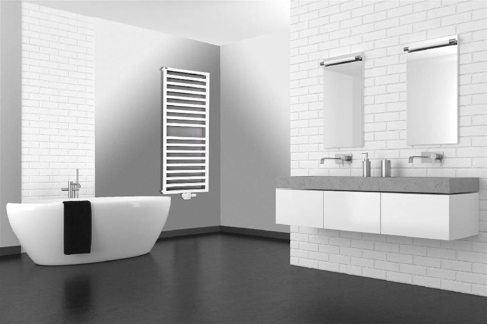 Szagato BADHEIZKÖRPER Design Square 2 147x60cm 810 Watt weiß SZAGATO Designheizkörper Handtuchheizkörper mit Mittelanschluss Handtuchwärmer Sonderangebote