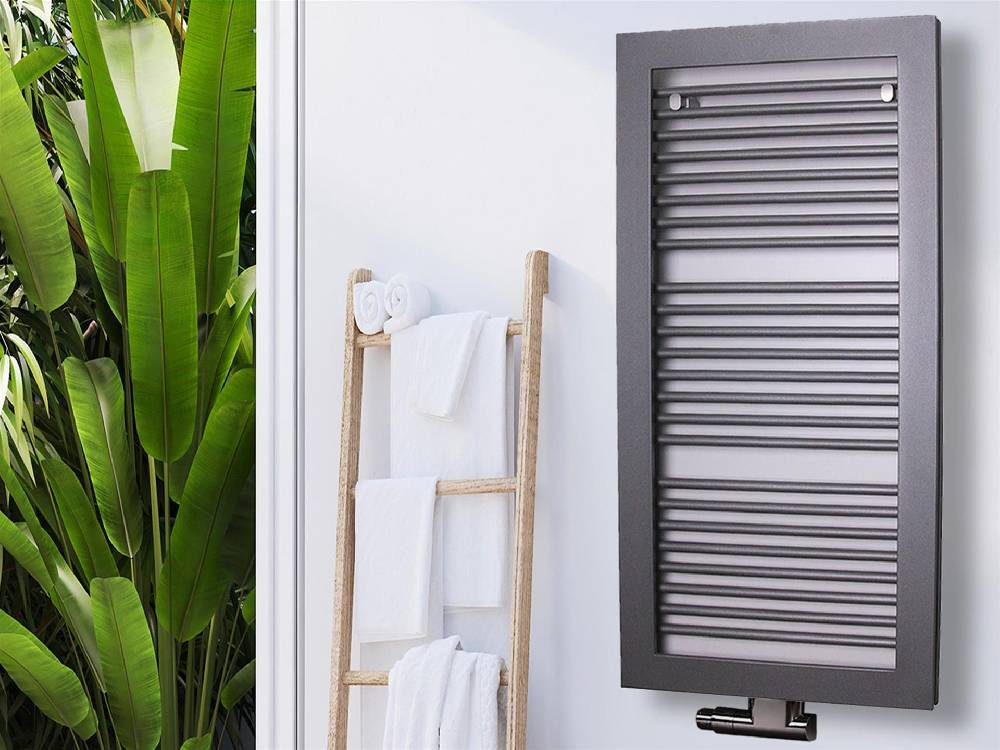 Szagato BADHEIZKÖRPER Design Window 2 121x60cm 870 Watt anthrazit moonstone SZAGATO Designheizkörper Handtuchheizkörper mit Mittelanschluss Handtuchwärmer Wochenangebot