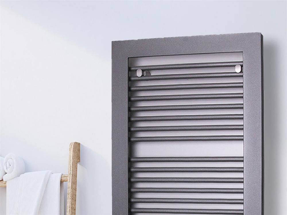 Szagato BADHEIZKÖRPER Design Window 2 121x60cm 870 Watt anthrazit moonstone SZAGATO Designheizkörper Handtuchheizkörper mit Mittelanschluss Handtuchwärmer Wochenangebot