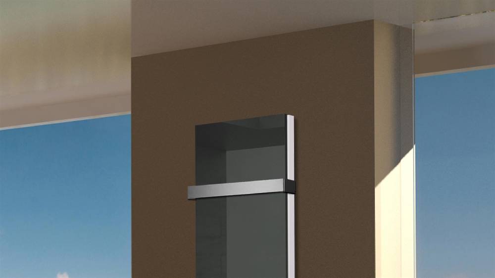 Szagato BADHEIZKÖRPER Glas Montevideo 5 Glasfront 120x47cm 1458Watt anthrazit - moonstone +1 Halter 50mm SZAGATO Designheizkörper mit Mittelanschluss Nur für heute