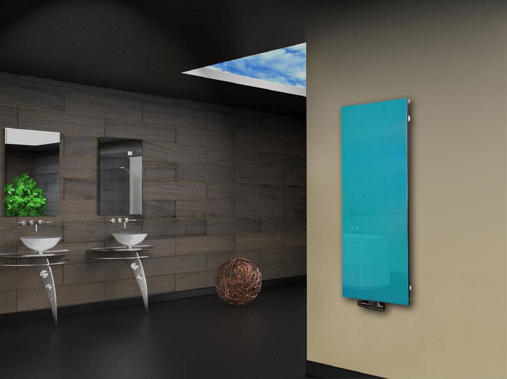 Szagato Badheizkörper mit Glas Design Montevideo 2 Glasfront 120x47cm 799Watt türkis SZAGATO Heizkörper Handtuchheizkörper mit Mittelanschluss Handtuchwärmer Meist gekauft