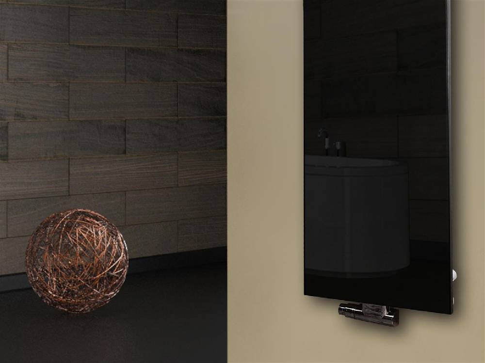 Szagato Badheizkörper mit Glas Design Montevideo 3 Glasfront 180x47cm 1118 Watt schwarz (+2 Halter 50mm) SZAGATO Designheizkörper mit Mittelanschluss Online Shopping