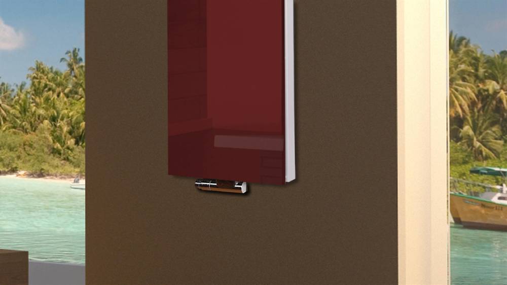 Szagato BADHEIZKÖRPER mit Glas Montevideo 5 Glasfront 120x47cm 1458 Watt rot SZAGATO Designheizkörper Handtuchheizkörper mit Mittelanschluss Handtuchwärmer Große Rabatte