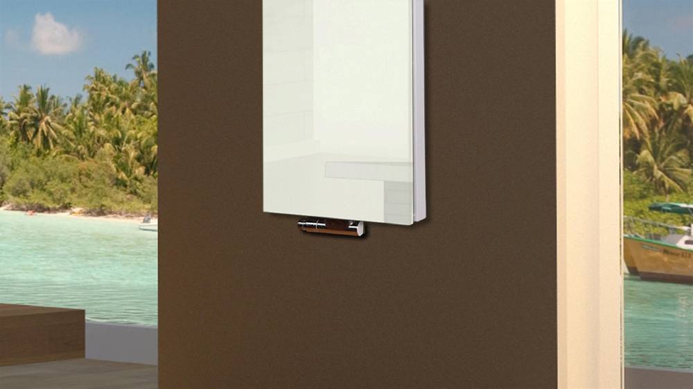 Szagato BADHEIZKÖRPER mit Glas Montevideo 5 Glasfront 120x47cm 1458 Watt weiß SZAGATO Designheizkörper Handtuchheizkörper mit Mittelanschluss Handtuchwärmer Räumungsverkauf