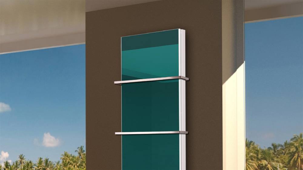 Szagato BADHEIZKÖRPER mit Glas Montevideo 6 Glasfront 180x47cm 1964Watt türkis +2 Halter 15mm SZAGATO Designheizkörper Handtuchheizkörper mit Mittelanschluss Bis zu 60% Rabatt
