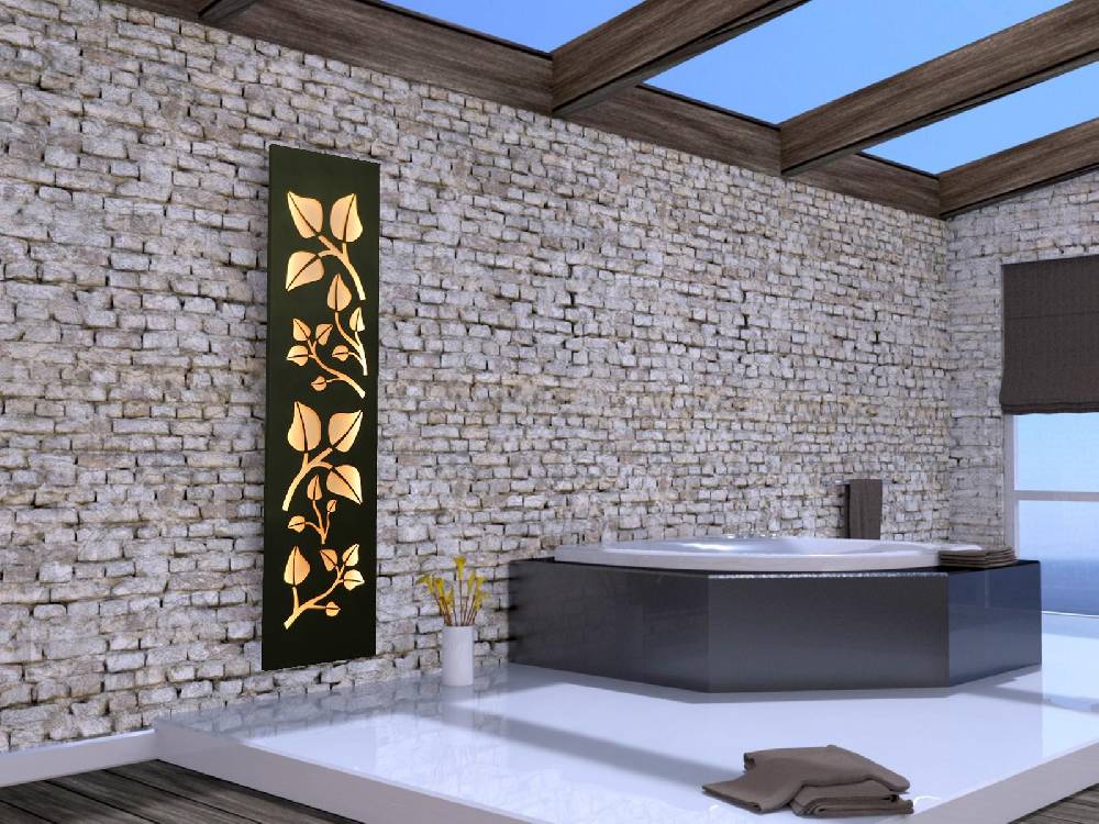 Szagato Badheizkörper mit LED Design Leaves 3 180x47cm 1118 W.anthrazit moon SZAGATO Designheizkörper Handtuchheizkörper mit Mittelanschluss Handtuchwärmer Vierteljährliche Förderung