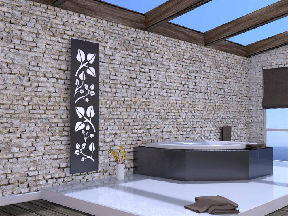 Szagato Badheizkörper mit LED Design Leaves 3 180x47cm 1118 W.anthrazit moon SZAGATO Designheizkörper Handtuchheizkörper mit Mittelanschluss Handtuchwärmer Vierteljährliche Förderung