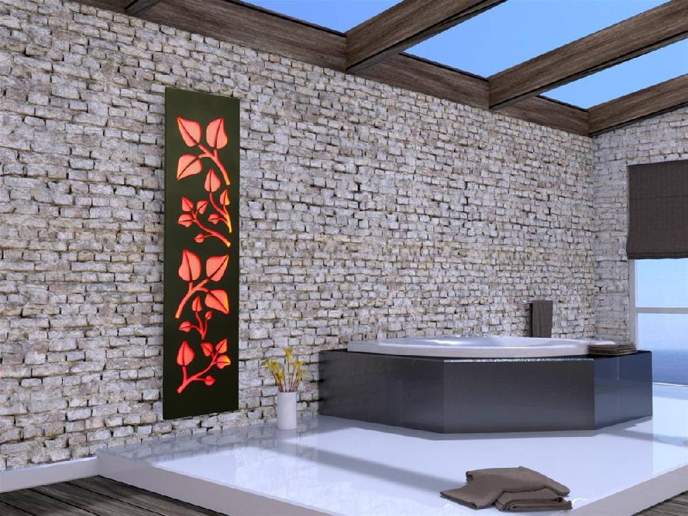 Szagato Badheizkörper mit LED Design Leaves 3 180x47cm 1118 Watt Edelstahl MT SZAGATO Designheizkörper Handtuchheizkörper mit Mittelanschluss Handtuchwärmer Bis zu 55% Rabatt