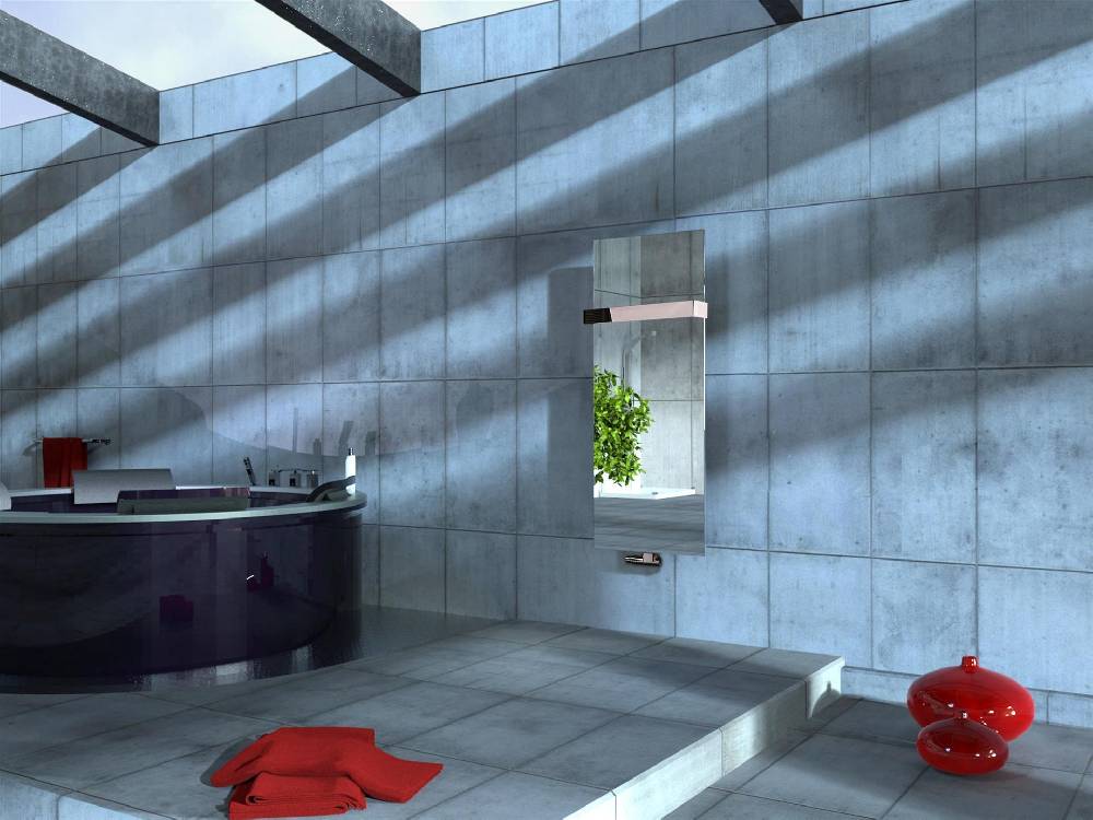 Szagato BADHEIZKÖRPER mit Spiegel Design Mirror 2 120x47cm 799 Watt Edelstahl 3D (+1 Halter glänzend 50mm) SZAGATO Heizkörper Mittelanschluss Handtuchwärmer 50% Rabatt mit kostenlosem Versand