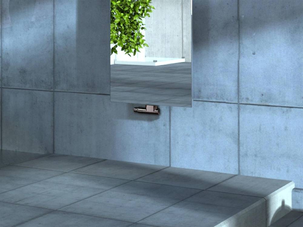 Szagato BADHEIZKÖRPER mit Spiegel Design Mirror 3 180x47cm 1118 Watt Edelstahl 3 D poliert SZAGATO Designheizkörper mit Mittelanschluss Handtuchwärmer Outlet