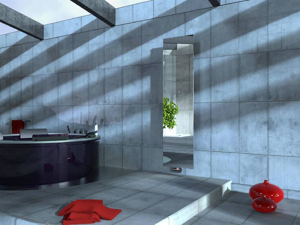 Szagato BADHEIZKÖRPER mit Spiegel Design Mirror 3 180x47cm 1118 Watt Edelstahl SZAGATO Designheizkörper Handtuchheizkörper mit Mittelanschluss Handtuchwärmer Verkauf
